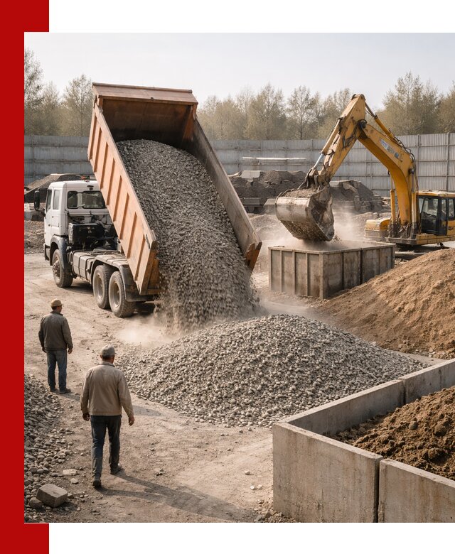 Доставка нерудных материалов с погрузкой и разгрузкой в Кашире