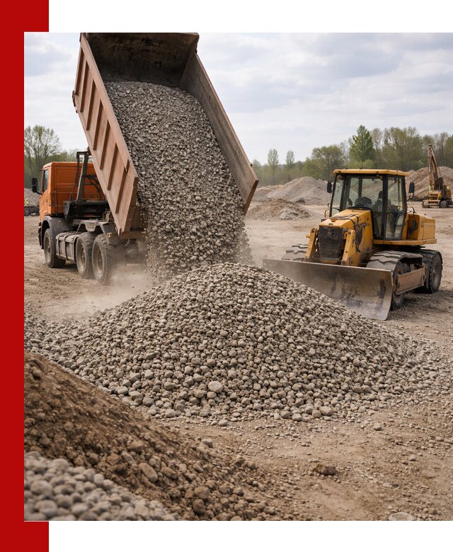 Доставка гравийного щебня фракции 40-70 в Кашире