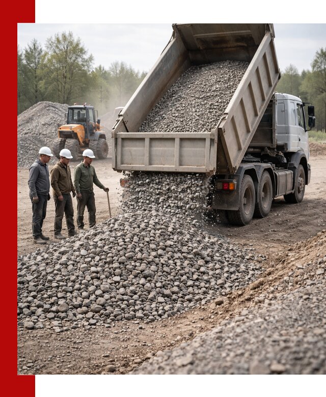 Доставка гравийного щебня фракции 70-120 в Кашире