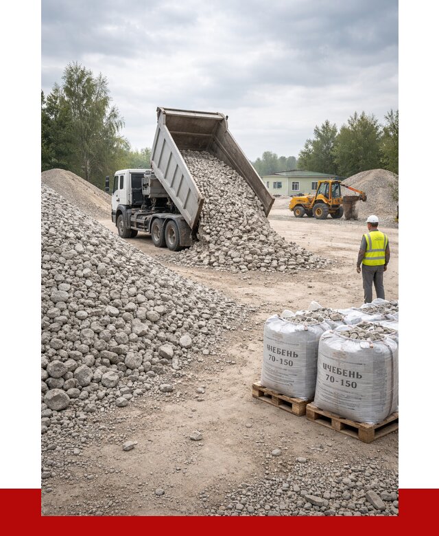 Известняковый щебень фракция 70-150 в Кашире от 1302 р. | ПРОНЕРУДКшр