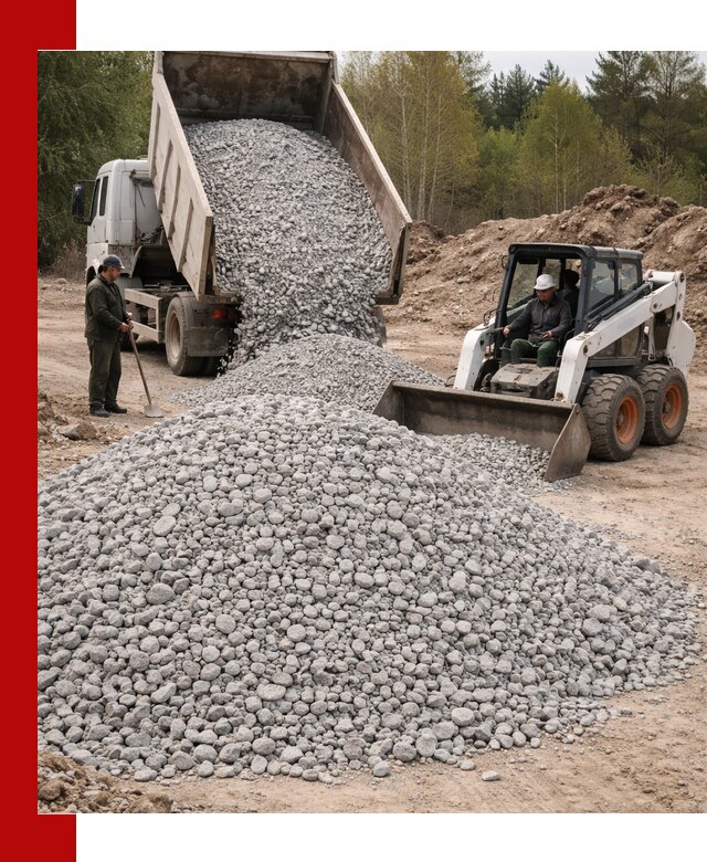 Доставка доломитового щебня в Кашире напрямую от карьера