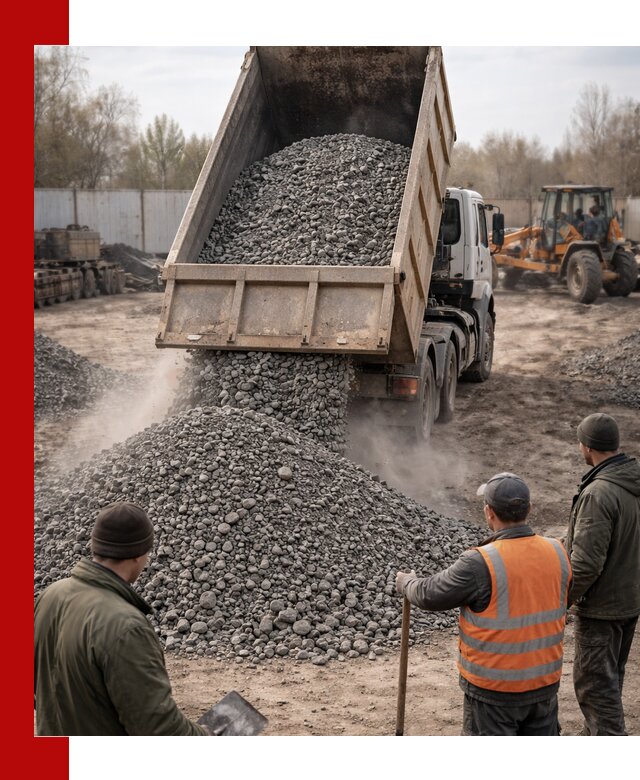 Доставка шлакового щебня в удобные сроки по выгодной цене в Кашире