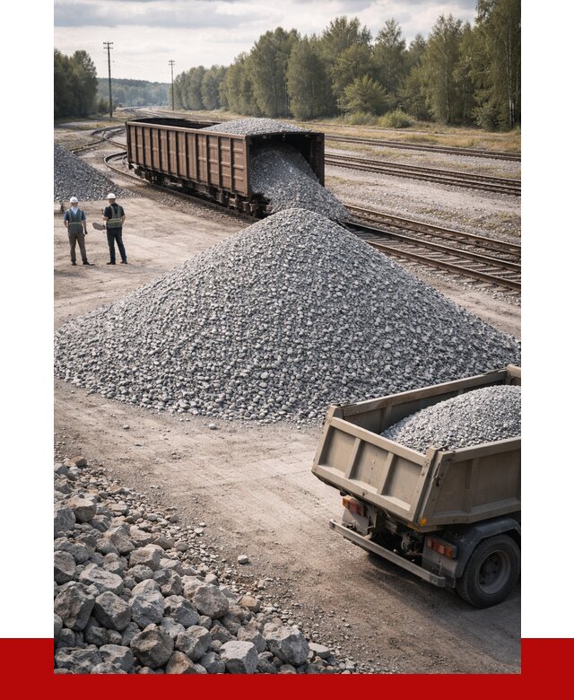 Железнодорожный щебень 20-60 в Кашире от 1770 р. | ПРОНЕРУДКшр