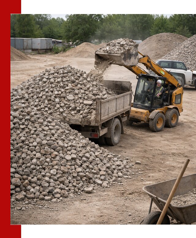 Доставка вторичного щебня в Кашире для строительных работ