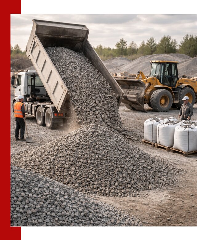 Бетонный щебень фракция 5–20 с доставкой в Кашире