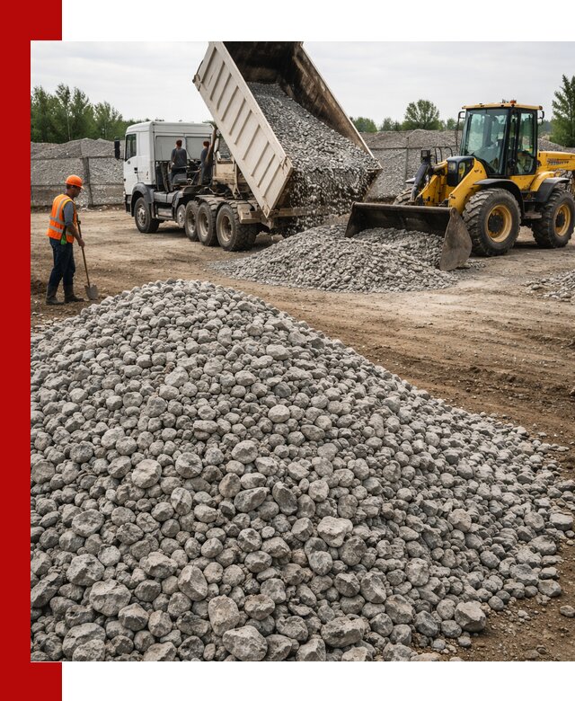 Доставка бетонного щебня фракции 40-70 в Кашире