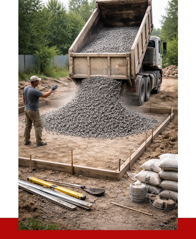 Купить щебень для фундамента в Кашире от 4686 р. | ПРОНЕРУДКшр