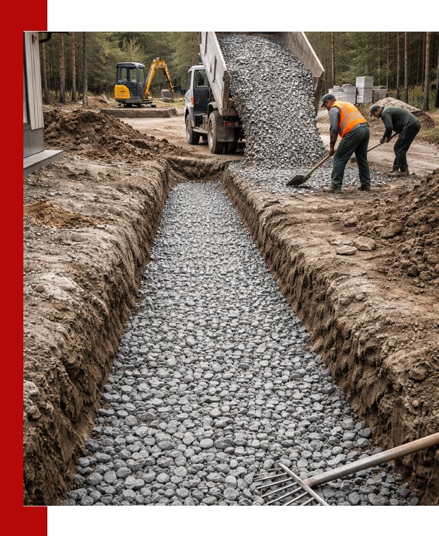 Щебень для дренажа с доставкой в Кашире высокого качества