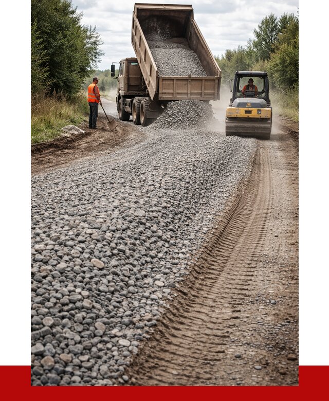 Щебень для отсыпки дороги в Кашире от 2812 р. ПРОНЕРУДКшр