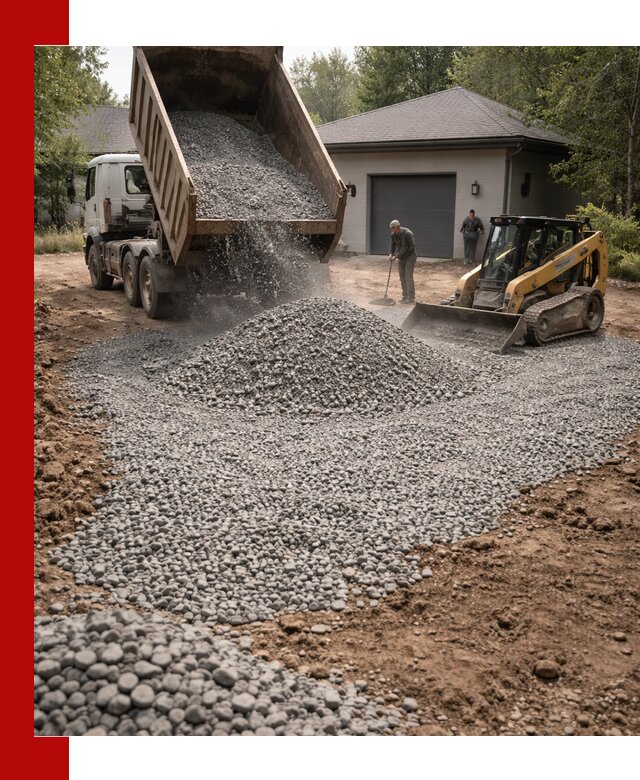 Щебень для парковки в Кашире: доставка и укладка качественного материала