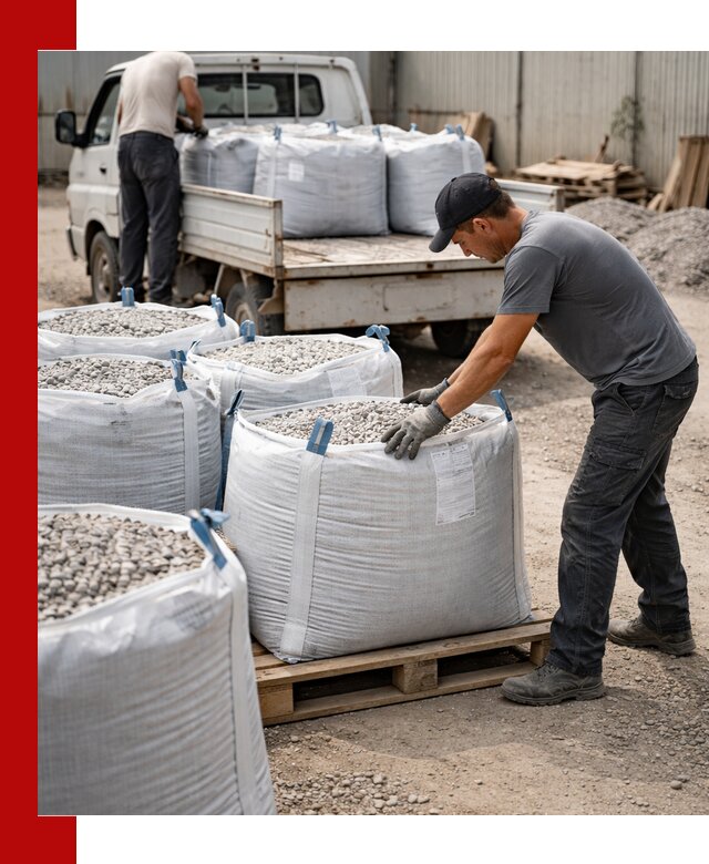 Доставка щебня в мешках по выгодным ценам в Кашире