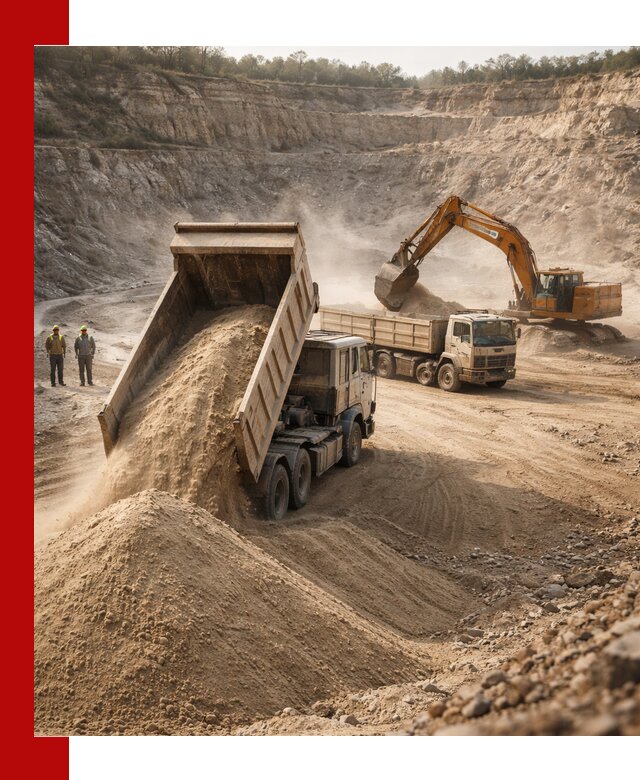 Карьерный песок навалом с доставкой в Кашире