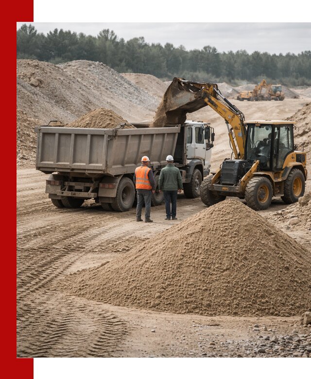 Карьерный среднезернистый песок с доставкой в Кашире