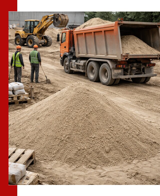 Доставка и продажа мытого речного песка в Кашире