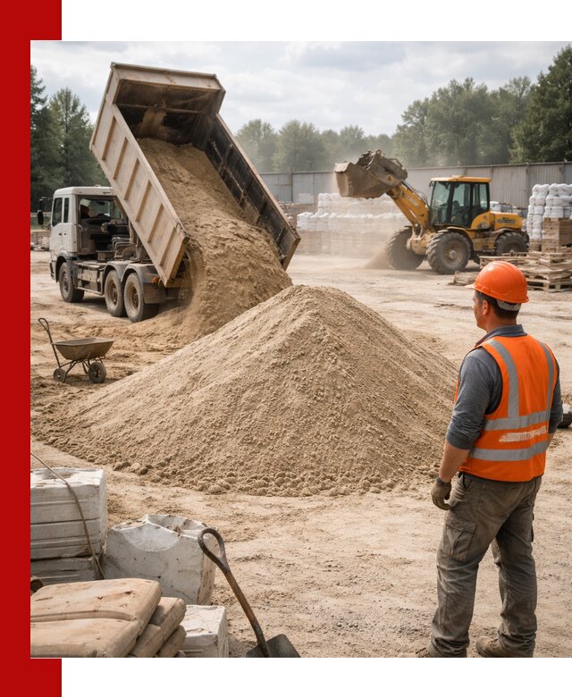 Доставка строительного песка с самосвалом в Кашире