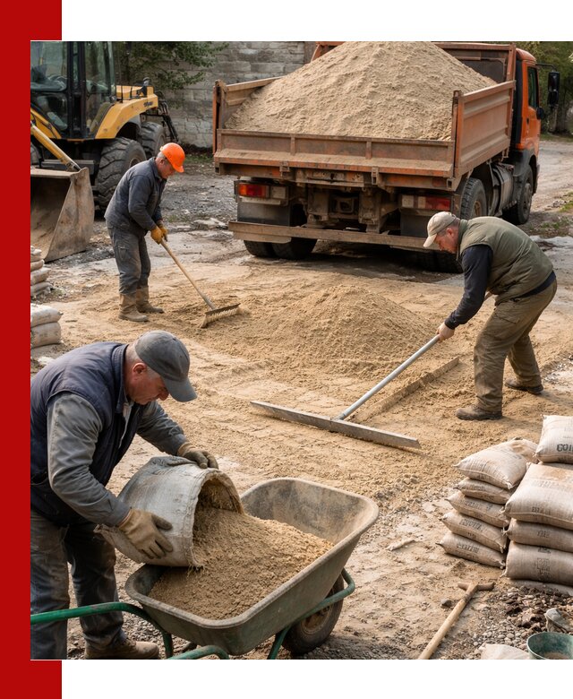 Поставка песка для стяжки в Кашире с быстрой доставкой