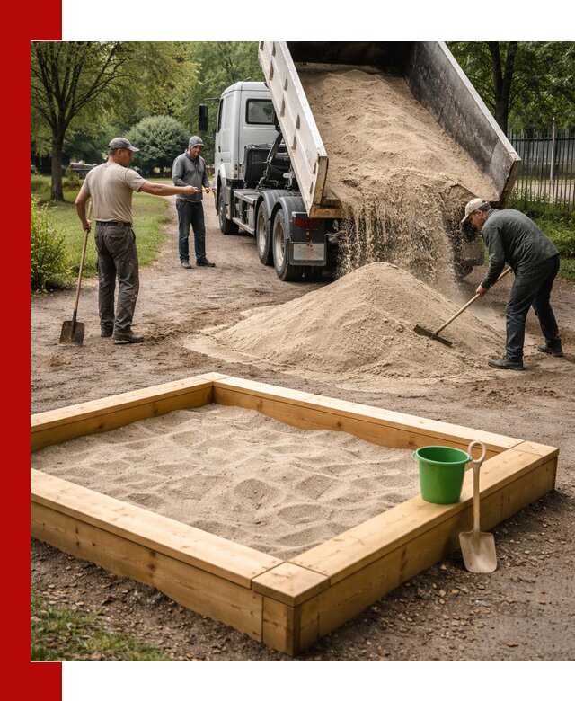 Песок для песочницы с доставкой в Кашире недорого и чистый