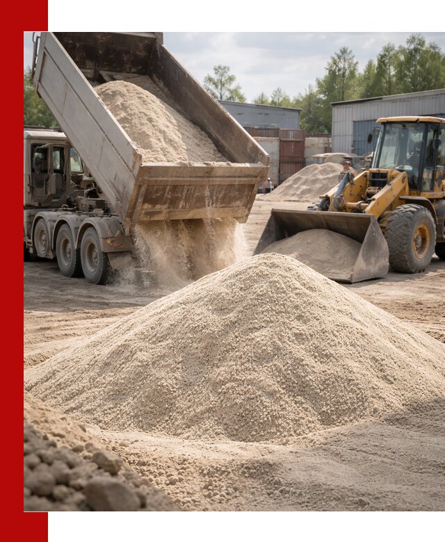 Кварцевый песок с доставкой в Кашире для строительных работ