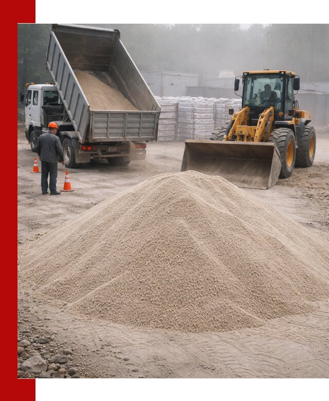 Кварцевый песок фракция 0–8 для стройработ в Кашире