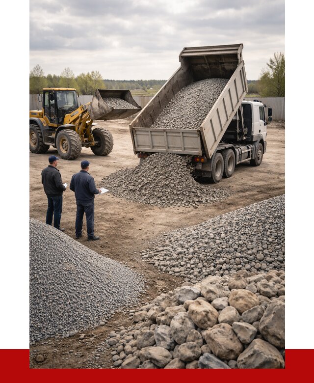 Гравий и камень с доставкой в Кашире от 4374 р. - ПРОНЕРУДКшр