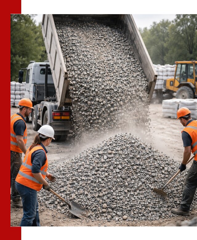Доставка гравия и камня в Кашире оптом и в розницу