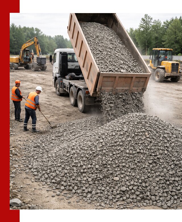 Доставка гравия фракции 40-70 в Кашире оптом и в розницу