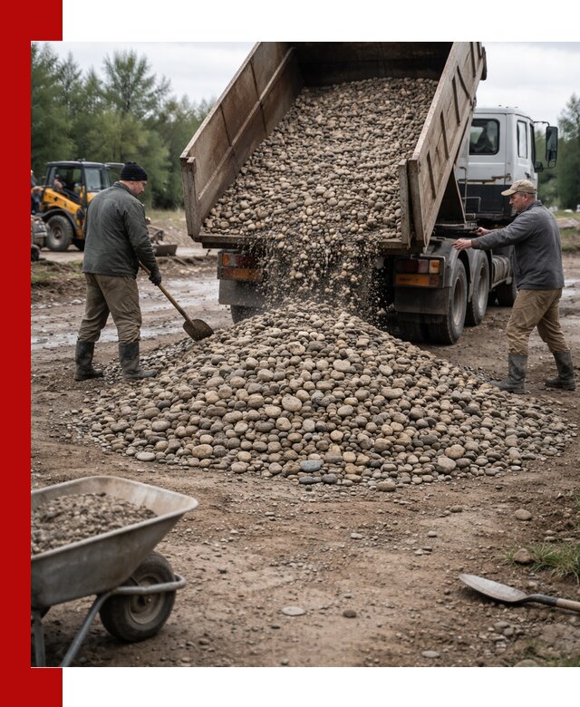 Доставка гальки речной оптом и в розницу в Кашире