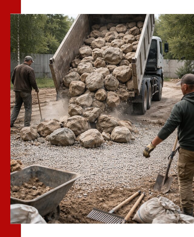 Доставка и укладка булыжника в Кашире