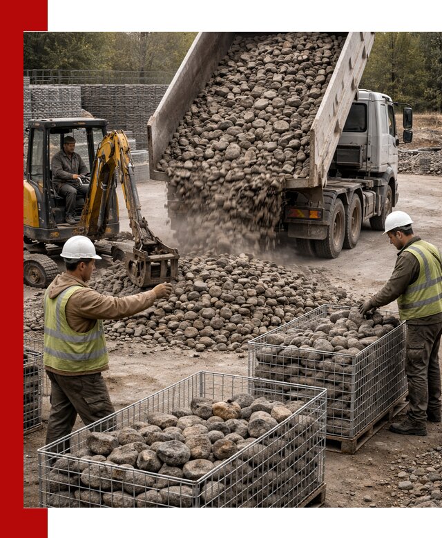 Камень для габионов фракция 100–201 в Кашире