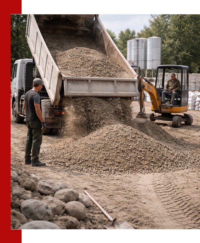 Доставка ПГС С3 в Кашире самосвалами и миксерами