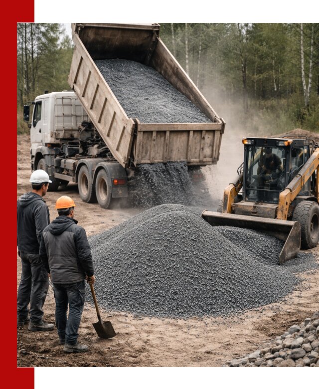 Гранитный отсев 0-5 с доставкой и разгрузкой в Кашире