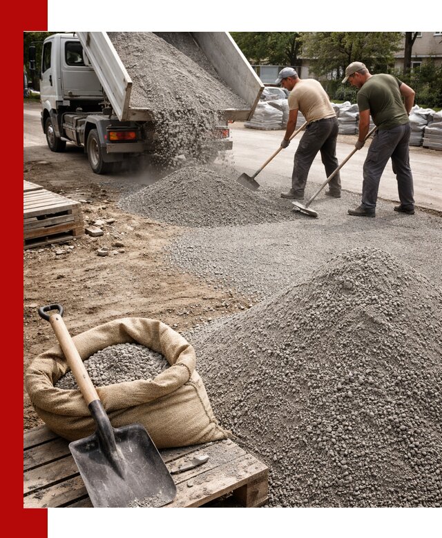 Отсев для тротуарной плитки в Кашире — доставка и укладка