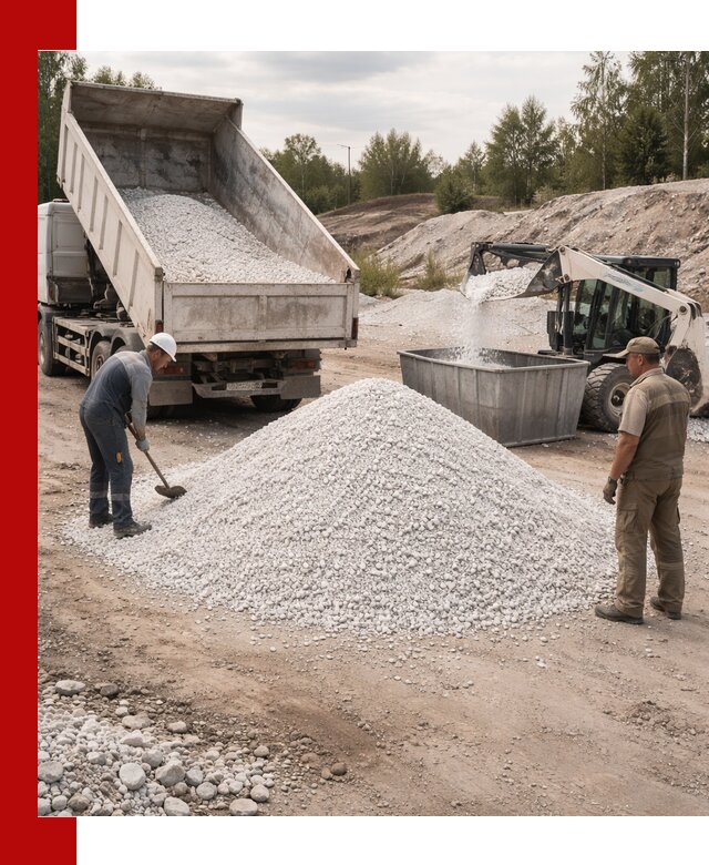 Доставка и продажа белой мраморной крошки в Кашире