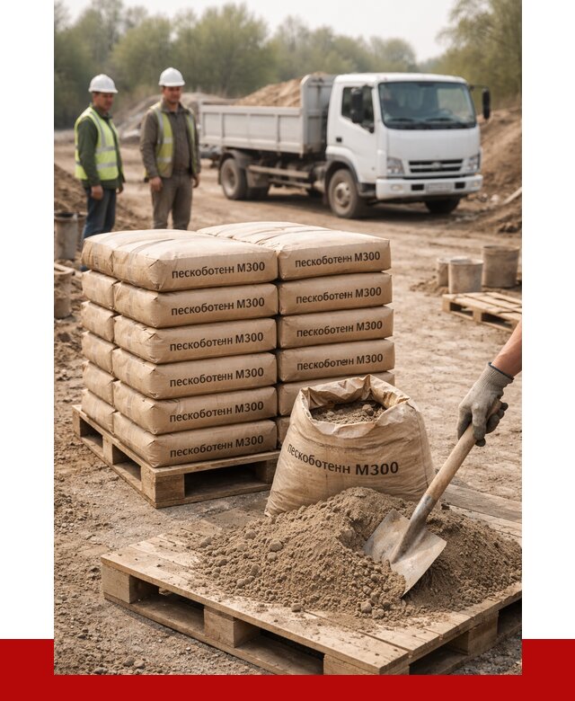 Пескобетон М300 в Кашире с доставкой от 4843 р. за куб | ПРОНЕРУДКшр