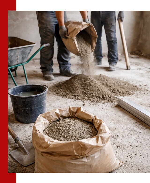 Доставка сухой смеси для стяжки в Кашире