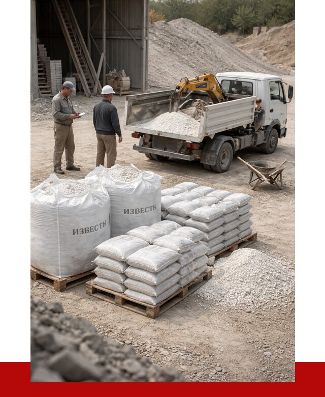 Известь строительная в Кашире с доставкой от 4374 р. | ПРОНЕРУДКшр