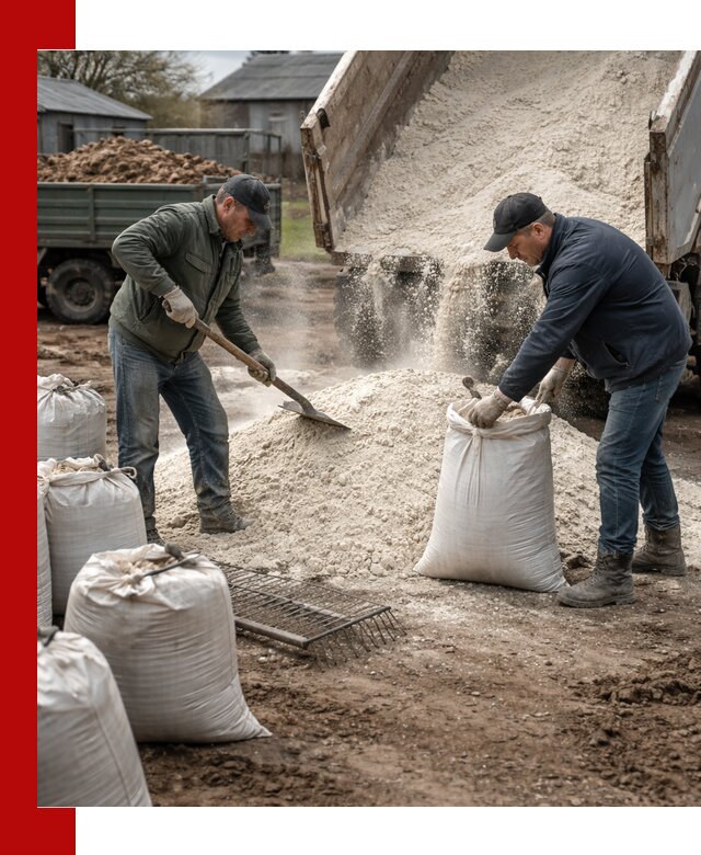 Доставка извести пушонки в Кашире оптом и мелким оптом