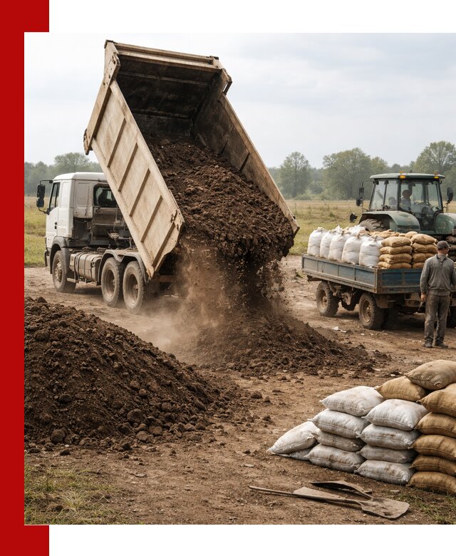 Доставка грунта и удобрений оптом в Кашире для сельхоз и строительства