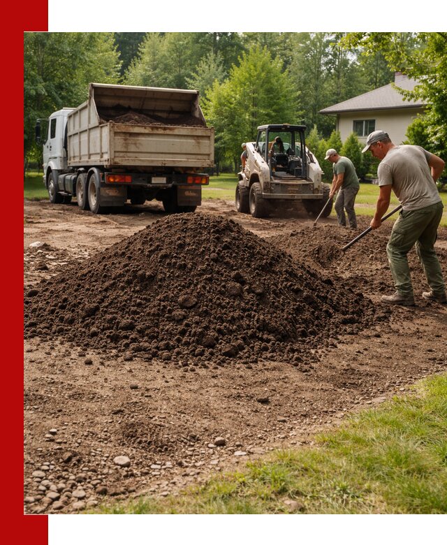 Доставка и укладка грунта для газона в Кашире