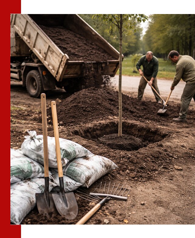 Грунт для посадки деревьев в Кашире — доставка и подготовка почвы