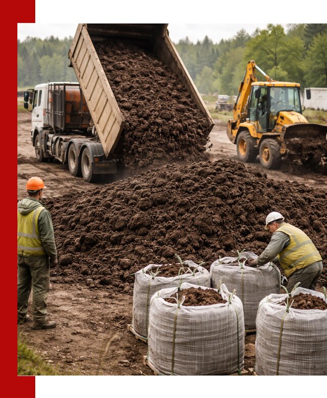 Доставка нейтрального торфа в Кашире оптом и в розницу