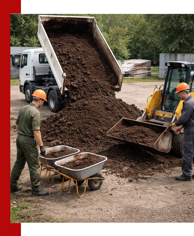 Доставка торфо-земляной смеси в Кашире для огорода и ландшафта