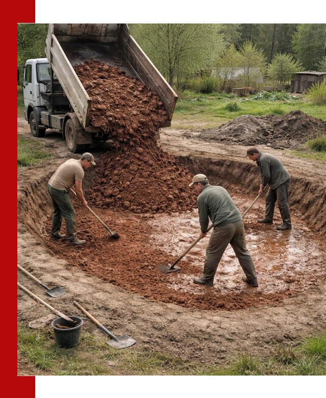 Купить качественную глину для пруда в Кашире