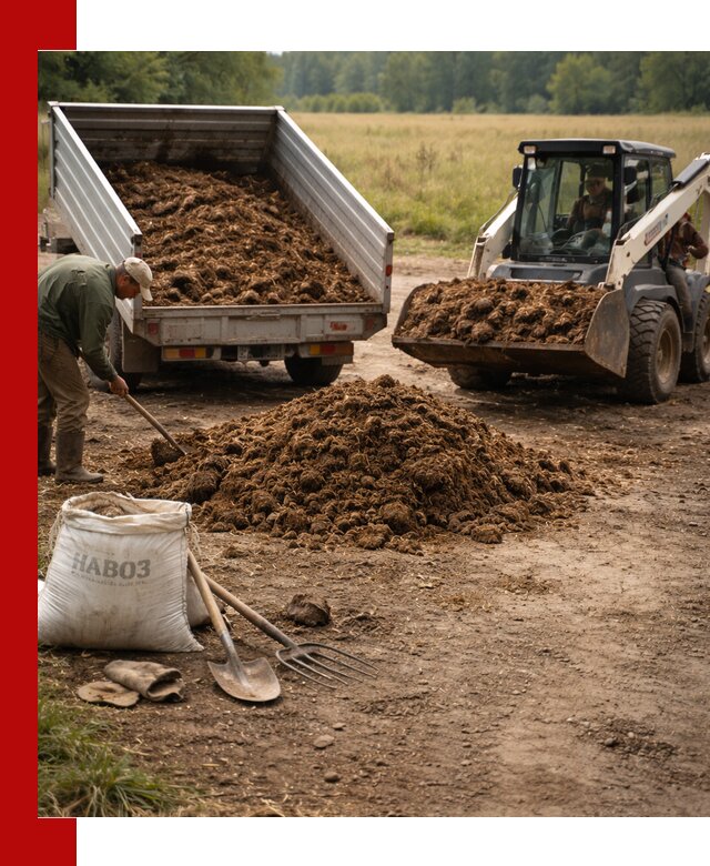 Доставка конского навоза в Кашире с разгрузкой и доставкой на объект