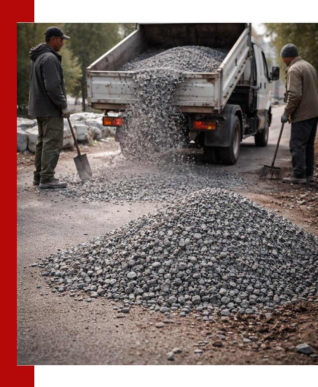 Гранитная крошка для посыпки дорог и тротуаров в Кашире