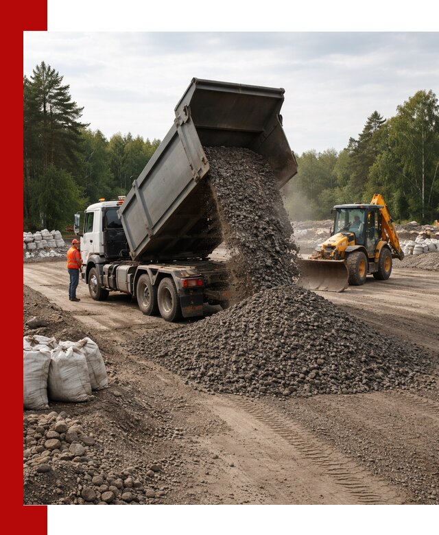 Доставка дробленого асфальта в Кашире для дорожных работ