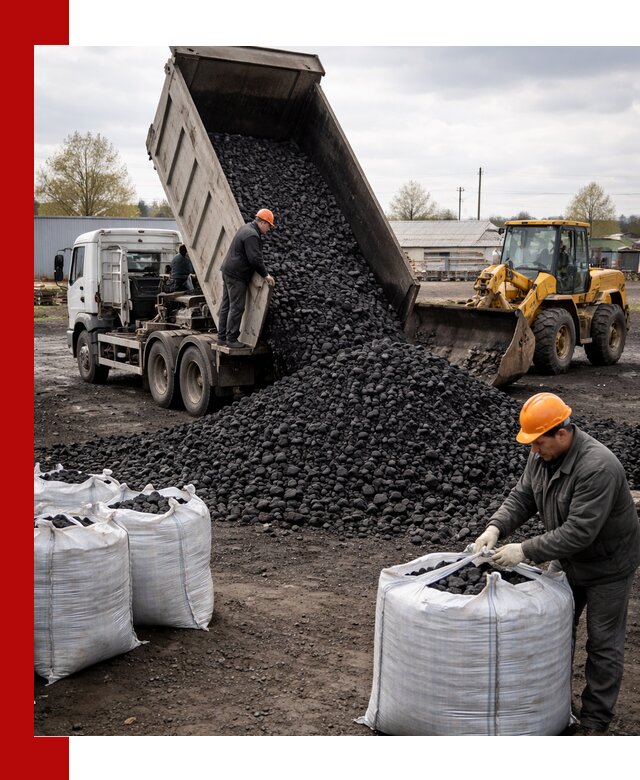 Доставка каменного угля в Кашире оптом и в розницу