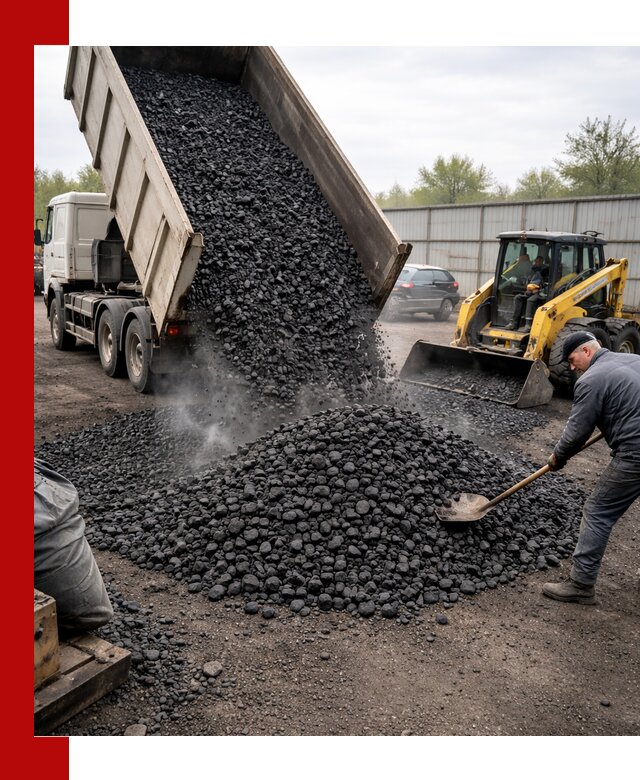 Доставка угля орех в Кашире оптом и в розницу