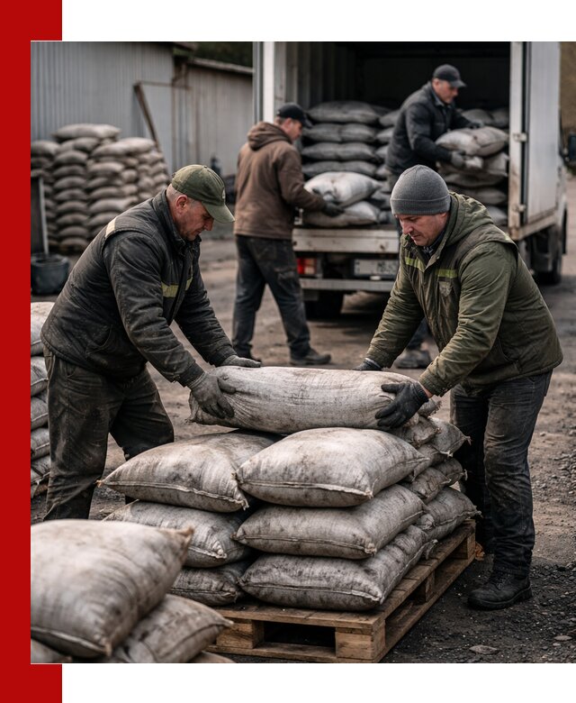 Доставка угля в мешках по выгодным ценам в Кашире