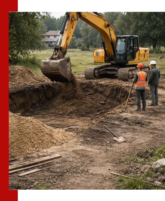 Рытье котлована под фундамент в Кашире (быстро и недорого)